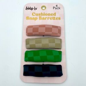 4 Pack Cushioned Snap Barrettes